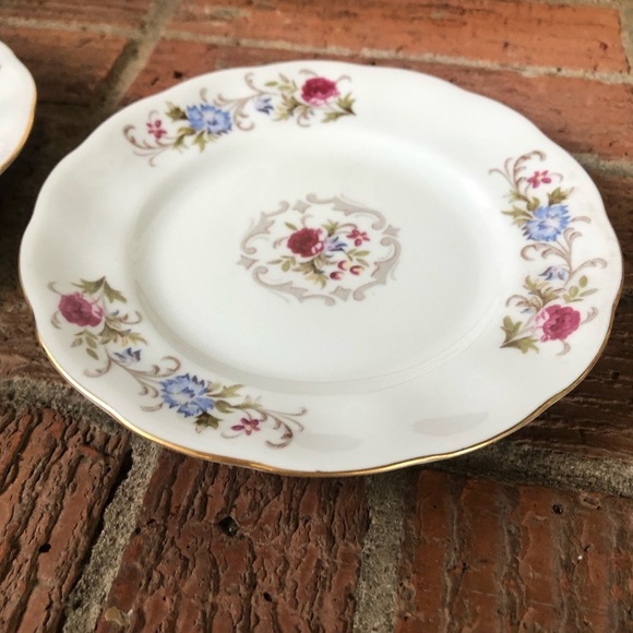 Set of 2 Favolina Karolina Made in Poland Bread & Butter Plates Summer Garden - Picture 4 of 7